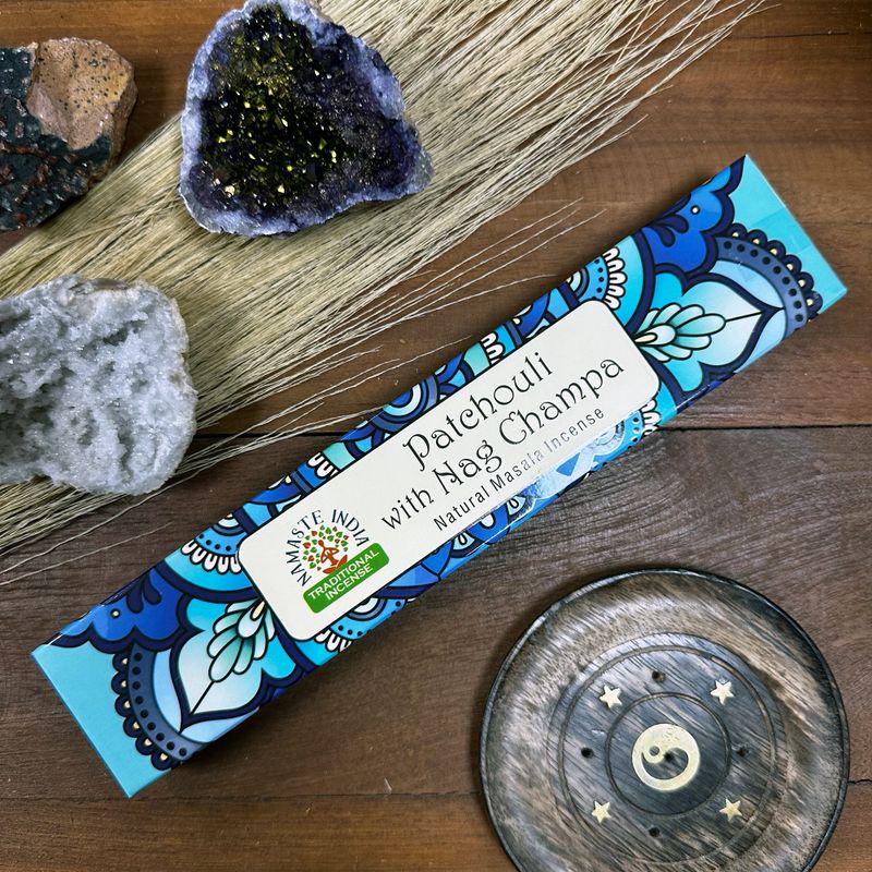 Namaste Mandala Masala Räucherstäbchen – Patchouli mit Nag Champa