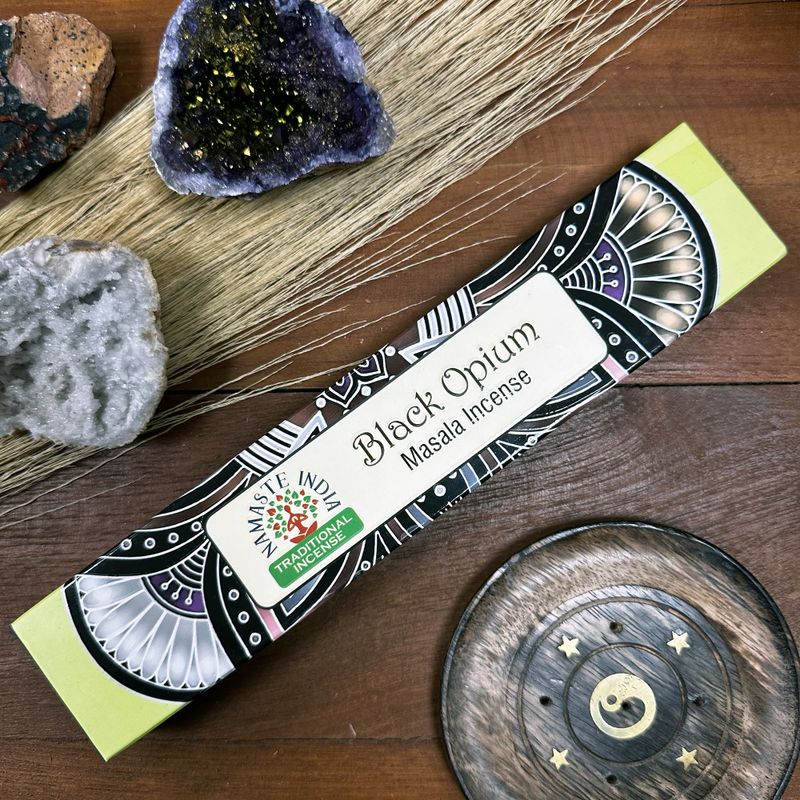 Namaste Mandala Masala Räucherstäbchen – Schwarzes Opium
