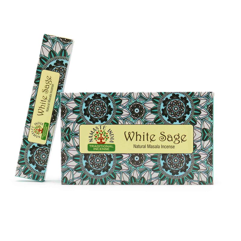 Namaste Mandala Masala Räucherstäbchen – Weißer Salbei