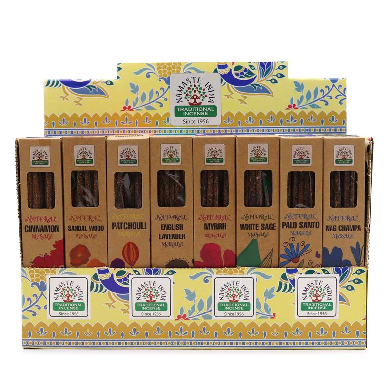 Natürlicher botanischer Masala-Räucherstäbchen-Starter (6 x 8 Düfte)