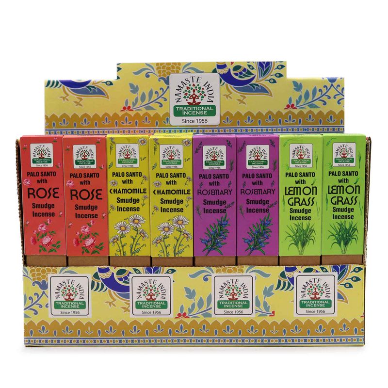Von der Erde inspiriertes Räucherstäbchen-Displaypaket (4x12 Düfte)