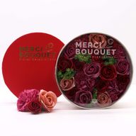 Runde Box - Vintage-Rosen