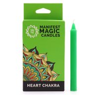 Manifest Magic Candles (12er-Pack) – Grün – Herzchakra