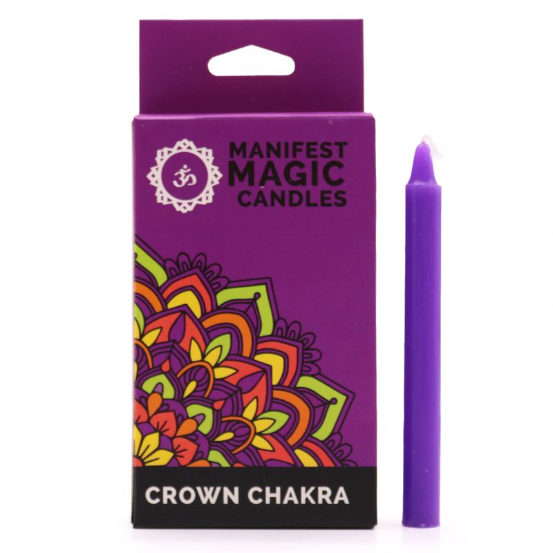 Manifest-Magiekerzen  (12er-Pack) – Lila – Kronenchakra