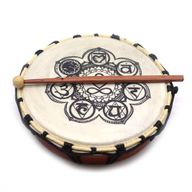Chakra-Schamanische Trommel mit Stock – 25 cm