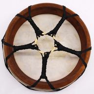 Hamsa-Schamanische Trommel mit zwei Stöcken – 30 cm