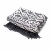 Boho-Komfortüberwürfe – 125 x 150 cm  – grau geometrisch