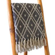 Boho-Komfortüberwürfe – 125 x 150 cm  – Schwarz und Biege Regency