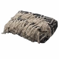 Boho-Komfortüberwürfe – 125 x 150 cm  – Schwarz und Biege Regency