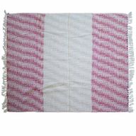 Boho Comfort-Überwürfe – 125 x 150 cm  – Rubinrot, zweifarbig