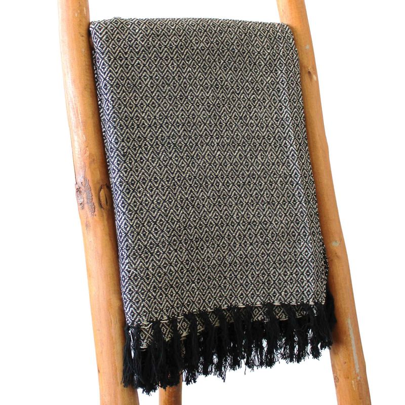 Boho-Komfortüberwürfe – 125 x 150 cm  – Anthrazit