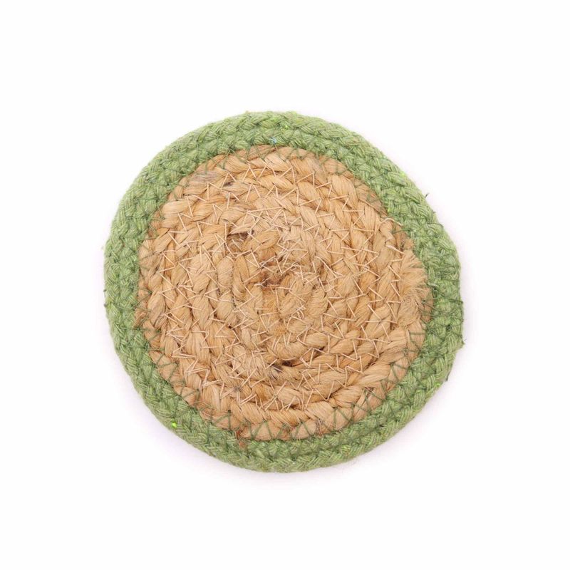 Naturuntersetzer - Jute & Baumwolle 10cm (6er-Set) Gemischte Farben im Set