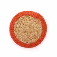 Naturuntersetzer - Jute & Baumwolle 10cm (6er-Set) Gemischte Farben im Set