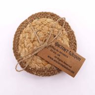 Naturuntersetzer - Jute & Baumwolle 10cm (4er-Set) - Naturrand