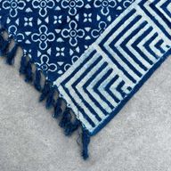 Handgefertigter Indigo-Überwurf - 170x120cm - Kasba-Fliesen