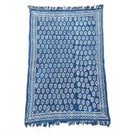 Handgefertigter Indigo-Überwurf- 170x120cm - Chhota-Blume
