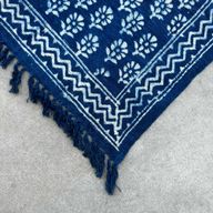 Handgefertigter Indigo-Überwurf- 170x120cm - Chhota-Blume