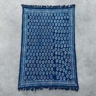 Handgefertigter Indigo-Überwurf- 170x120cm - Chhota-Blume