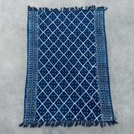 Handgefertigter Indigo-Überwurf - 170x120cm - Mitternachtsheerak
