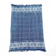 Handgefertigter Indigo-Überwurf - 170x120cm - Seedha-Pfeile