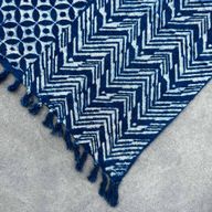 Handgefertigter Indigo-Überwurf - 170x120cm - Namoona-Wellen