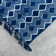 Handgefertigter Indigo-Läufer - 170x60cm - Heerak-Muster