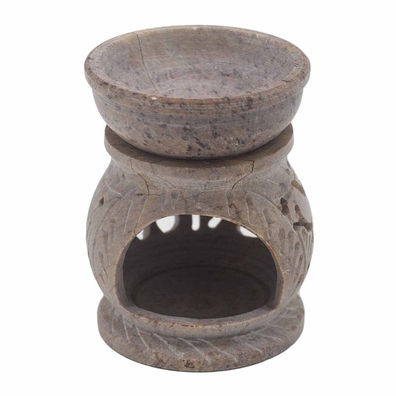 Kleiner Speckstein-Ölbrenner 8 cm – Elefant