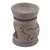 Kleiner Speckstein-Ölbrenner 8 cm – Elefant