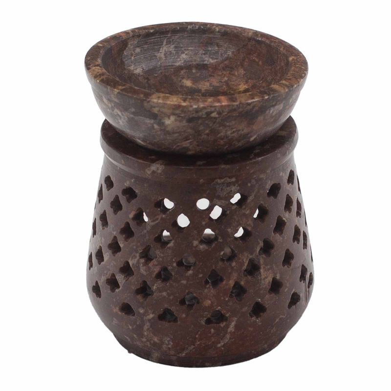 Kleiner Speckstein-Ölbrenner 8 cm – Klassisch