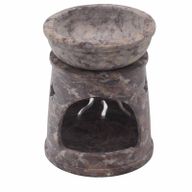 Kleiner Ölbrenner aus Speckstein, 8 cm – Sonne und Sterne