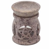 Kleiner Speckstein-Ölbrenner 8 cm – Drei-Mond-Pentagon