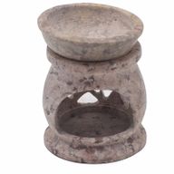 Kleiner Speckstein-Ölbrenner 8 cm – Drei-Mond-Pentagon