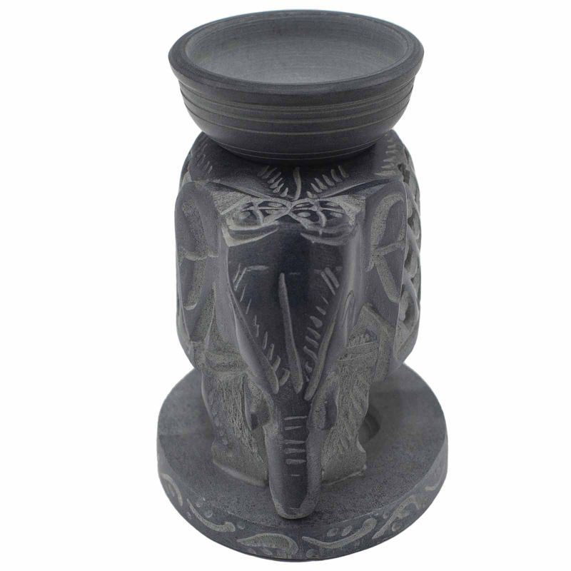Speckstein-Ölbrenner 10,5 cm – Stehender Elefant