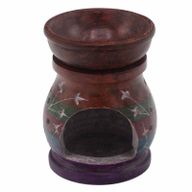 Speckstein-Ölbrenner 10 cm – Hamsa – fünf Farben