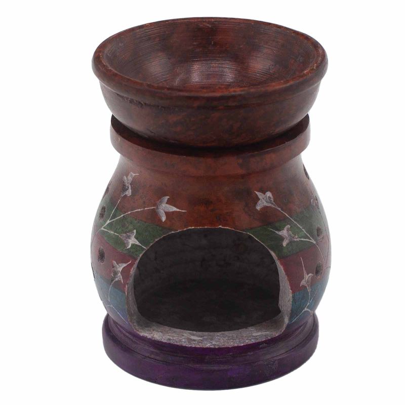 Speckstein-Ölbrenner 10 cm – Hamsa – fünf Farben