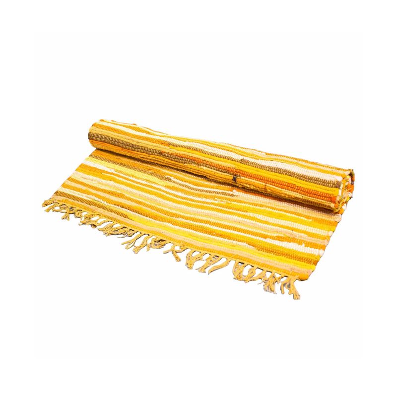 Kleiner Flickenteppich – 50 x 90 cm – Premium-Qualität – Sonnenaufgangsorangen
