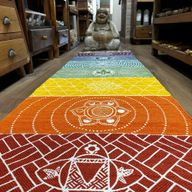 Yogateppich aus 100 % Baumwolle – 60 x 200 cm – 7 Chakren