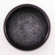Klangschale aus Erdpulver – Om Five Buddha – 16 cm