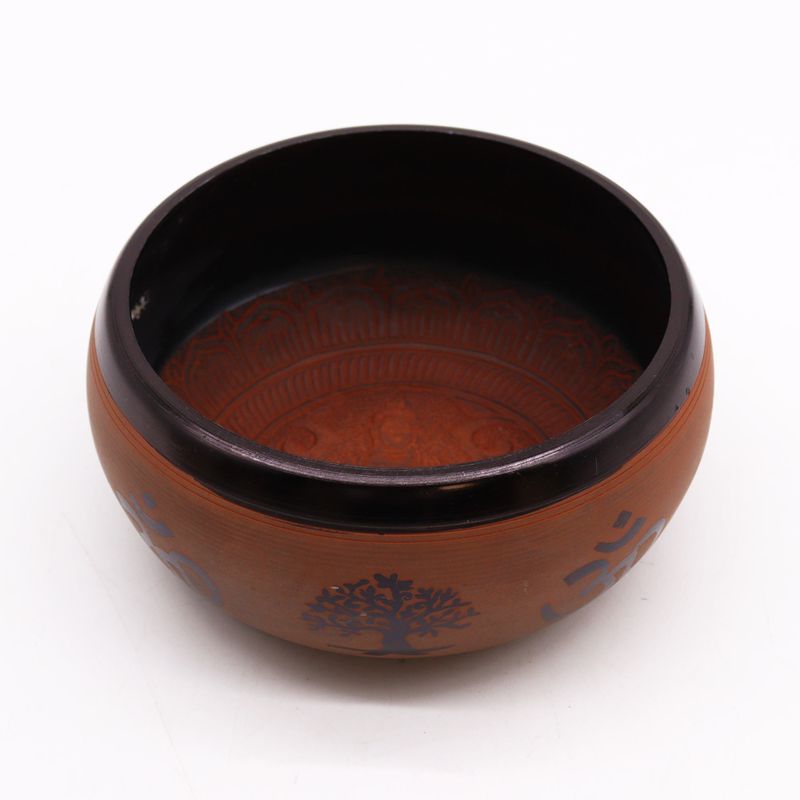 Klangschale aus Erdpulver – Ton Om Buddha – 16 cm