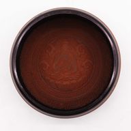 Klangschale aus Erdpulver – Ton Om Buddha – 16 cm