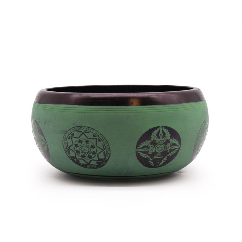 Erdpulver-Klangschale – Mandala-Buddha – 16 cm