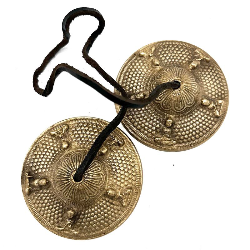 Tibetischer Tingsha – Fünf Buddha – ca. 9,5 cm