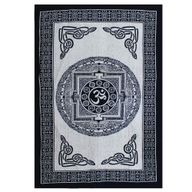 Einzelne Tagesdecke aus Baumwolle + Wandbehang – Mono – OM Mandala