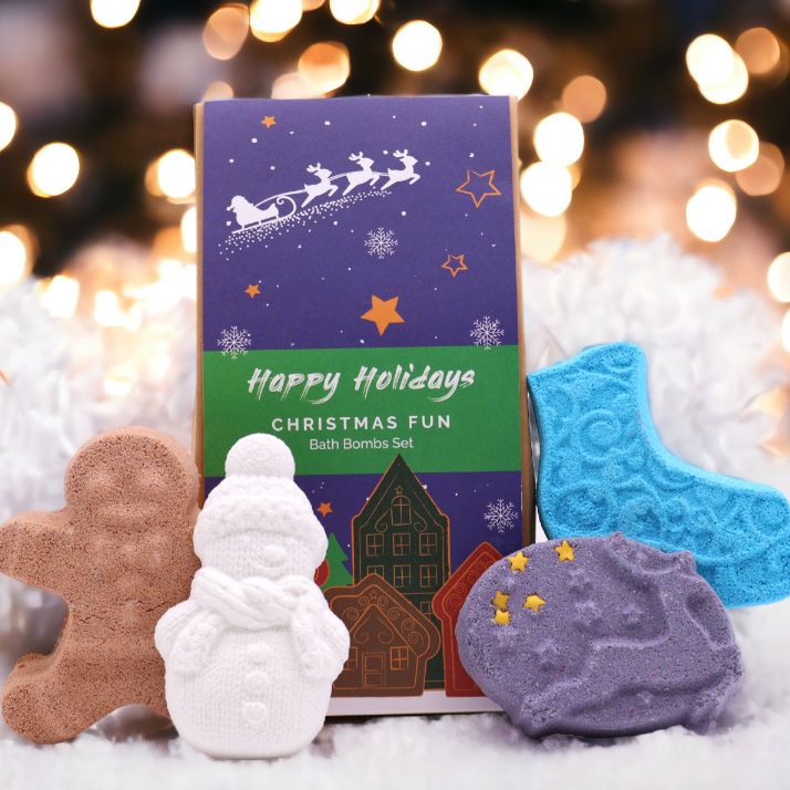 Weihnachtsspaß-Badebomben-Geschenkpaket