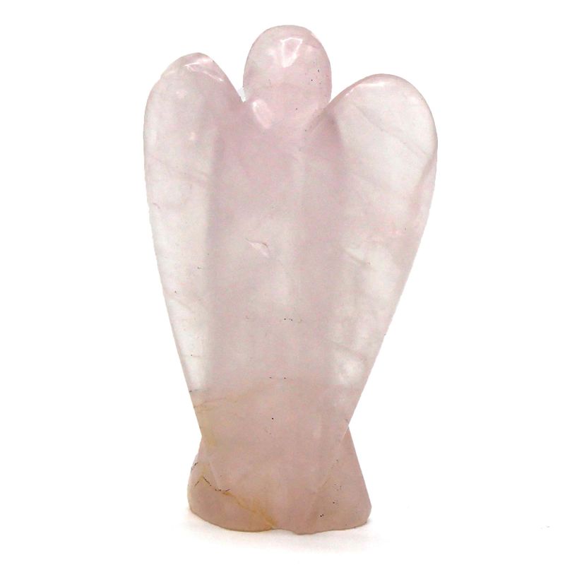 Handgeschnitzter Edelsteinengel – Rosenquarz