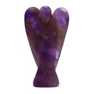 Handgeschnitzter Edelsteinengel - Amethyst