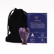 Handgeschnitzter Edelsteinengel - Amethyst