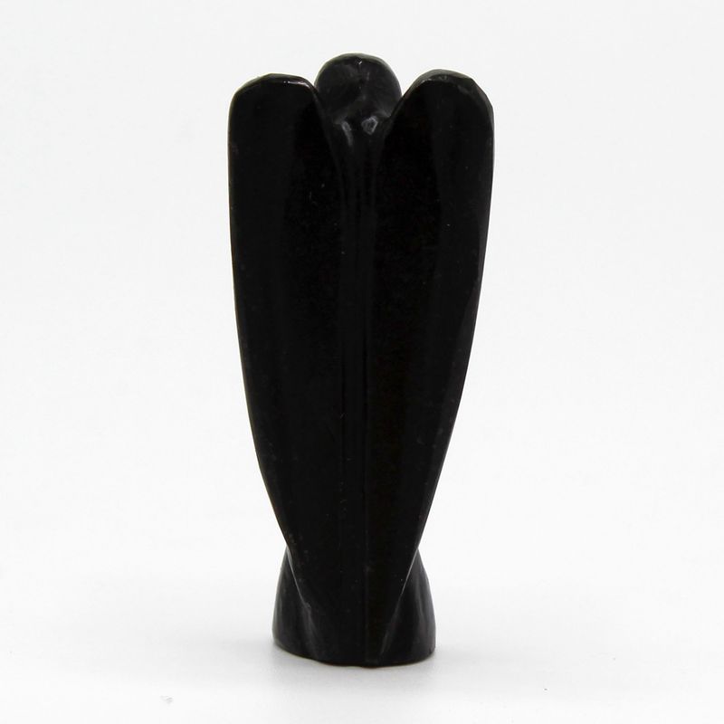 Handgeschnitzter Edelsteinengel – Schwarzer Achat
