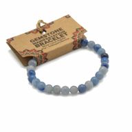 Edelstein-Manifestationen-Armband – Blauer Spitzenachat – Unabhängigkeit