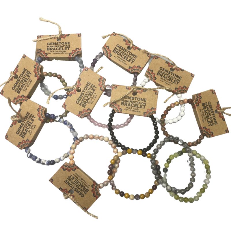 Edelstein-Manifestationen-Armband – Starter (je 4 Stück)